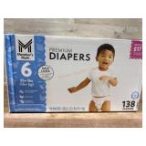Size 6 Premium Diapers, 138 Count