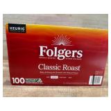 Folgers Classic Roast K-Cup Pods, 100 Ct