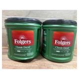 Folgers Classic Decaf Coffee, Lot of 2