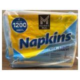 Pack of 1200 Napkins, 4-Ply