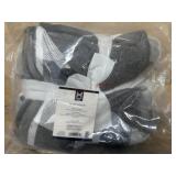 Gray Polyester Plush Throw Blanket