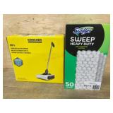 Cordless Electric Broom and Sweeping Cloths