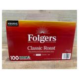 Folgers Classic Roast K-Cup Pods, 100 Ct