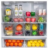 Smart Design Clear Refrigerator Bin Set