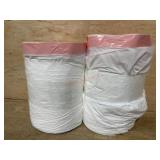 Two Bulk Rolls of White Trash Bags