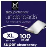 100 XL Disposable Underpads, 30ï¿½36 Inches