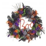 26-Inch Neon Halloween Wreath Decoration