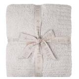 Cozy Cream Knit Blanket with Ribbon Tie