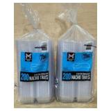 Clear Two-Compartment Nacho Trays, 400 Count