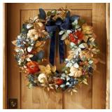 30ï¿½ harvest wreath blue