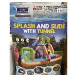 My first water slide splash and slide tunnel