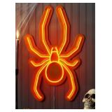 Neon spider decor