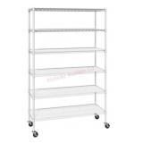 6-Tier NSF Heavy Duty Wire Shelving, 47.75" W x