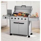 Wooden 5 burner grill playset