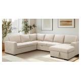 Dylan Stain-Resistant Fabric 6 Seat Storage