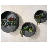 Wall mounted planters set of 3