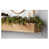 9ï¿½ cypress garland with pine cones