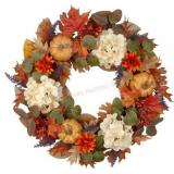26" Harvest Hydrangea Wreath