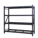4 Shelf Industrial Storage Rack, 77" W x 24" D x