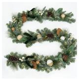 9 ft Evergreen Decorated Garland