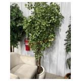 Artificial Ginko tree in white ceramic pot   7