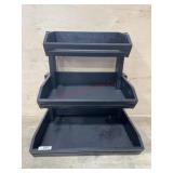 Black wood 3 tier sorter tray