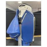 Vessel blue and white golf bag no front cover