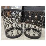 2- Interlocking circles side accent table with
