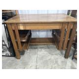 Oak mission style writing desk  (one slat