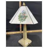 Tiffany style Banker lamp with floral shade