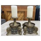 2- Ornate brass candle sticks