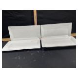 3- 9x18 White serving platters and one serving