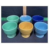 VINTAGE FIESTAWARE EGG CUPS 6 QTY ASSORTED COLORS