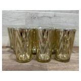 12-  Gold chevron candle holders