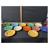 VINTAGE FIESTA FLAT SOUP BOWLS 12 QTY ASSORTED