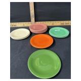 VINTAGE FIESTWARE 6 1/4 B&B PLATES 11 QTY