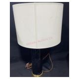 Cliff table lamp in black marble with brass