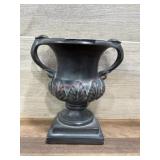 7 Inch Hen Feathers black urn bookend