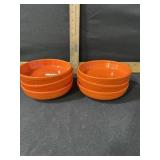 VINTAGE FIESTAWARE 6 INCH RED CEREAL BOWLS 6 QTY