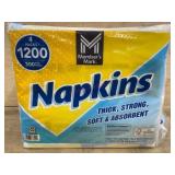Pack of 1200 White Paper Napkins