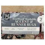 Washable Accent and Runner Rugs Set