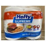 Hefty Supreme 8.75-Inch Lunch Plates, 250 Ct
