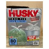 Husky True Tie Drum Liners, 80 Bags