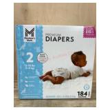Size 2 Premium Diapers, 184 Count
