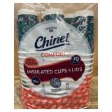 Chinet Comfort Insulated Cups and Lids, 70 Ct