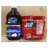 Ocean Spray Juice and Jif Peanut Butter Bundle