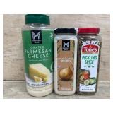 Grated Cheese and Spice Trio