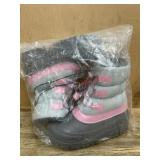 Youth Snow Boots, Size S, Gray/Pink