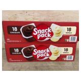 Snack Pack Chocolate and Vanilla Pudding Set