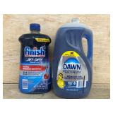 Finish Jet-Dry and Dawn Platinum Detergents